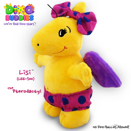 DINO-BUDDIES®™ - Dinosaur Plush Stuffed Animal - LISI™️ - The Pterodactyl