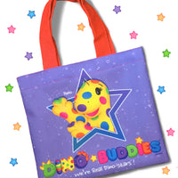 DINO-BUDDIES®™ - Tote Bag - “Rollo Dino-Star Power” - Orange Handle