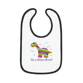 DINO-BUDDIES® - I'm a Dino-Star® with Bo (Brontosaurus) - Baby Contrast Trim Jersey Bib
