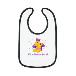 DINO-BUDDIES® - I'm a Dino-Star® with Lisi (Pterodactyl) - Baby Contrast Trim Jersey Bib