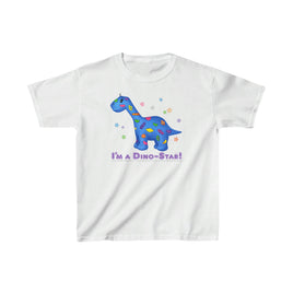 DINO-BUDDIES® - I'm a Dino-Star!® with Patches (Apatosaurus) - Cute Dinosaur T-Shirt Youth