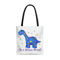 DINO-BUDDIES® - I'm a Dino-Star!® with Patches (Apatosaurus) - Tote Bag (Gusseted)