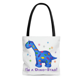 DINO-BUDDIES® - I'm a Dino-Star!® with Patches (Apatosaurus) - Tote Bag (Gusseted)