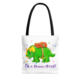 DINO-BUDDIES® - I'm a Dino-Star!® with Trey (Triceratops) - Tote Bag (Gusseted)