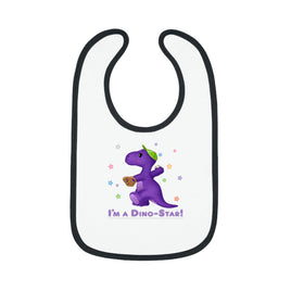 DINO-BUDDIES® - I'm a Dino-Star® with Ty Bobb (Tyrannosaurus) - Baby Contrast Trim Jersey Bib