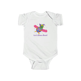 DINO-BUDDIES® - Let's Dino-Soar™ with Trey (Triceratops) in Airplane - Infant Fine Jersey Bodysuit