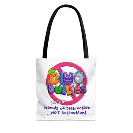 DINO-BUDDIES® - No Dino-BuLLies® Allowed! Let's Be Friends of Distinction ...NOT Extinction! - Tote Bag (Gusseted)