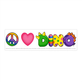 DINO-BUDDIES® - Peace Love DINO™ - Bumper Stickers