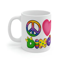 DINO-BUDDIES® - Peace Love DINO™ - Ceramic Mug 11oz