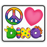 DINO-BUDDIES® - Peace Love DINO™ - Gaming Mouse Pad