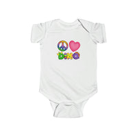 DINO-BUDDIES® - Peace Love DINO™ - Infant Fine Jersey Bodysuit