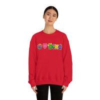 DINO-BUDDIES® - Peace Love DINO™ (One-Line) - Unisex Adult Crewneck Sweatshirt