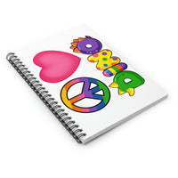 DINO-BUDDIES® - Peace Love DINO™ - Spiral Notebook - Ruled Line