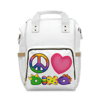 DINO-BUDDIES® - Peace Love DINO™ (Square) - Multifunctional Diaper Backpack