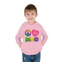 DINO-BUDDIES® - Peace Love DINO™ (Square) - Toddler Pullover Fleece Hoodie