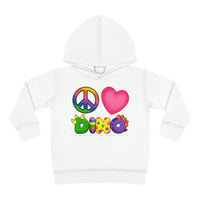 DINO-BUDDIES® - Peace Love DINO™ (Square) - Toddler Pullover Fleece Hoodie