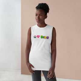 DINO-BUDDIES® - Peace Love DINO™ - Unisex Adult Barnard Tank