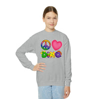 DINO-BUDDIES® - Peace Love DINO™ - Youth Crewneck Sweatshirt