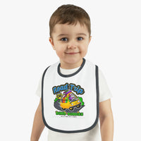 DINO-BUDDIES® - Road Trip! with Pap and his Dino-Bus™ - Baby Contrast Trim Jersey Bib