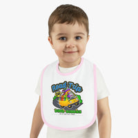 DINO-BUDDIES® - Road Trip! with Pap and his Dino-Bus™ - Baby Contrast Trim Jersey Bib