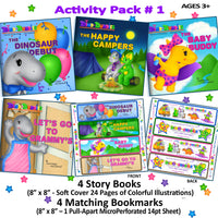 Dino-Buddies®™ Activity Pack #1 - 4 Book & 4 Matching Bookmarks