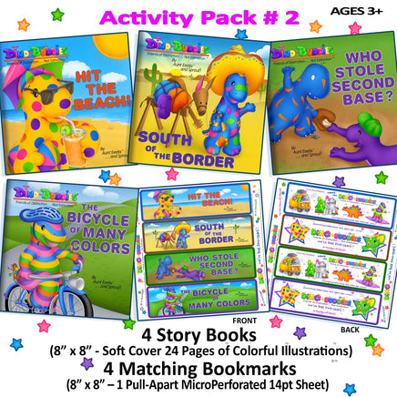 Dino-Buddies®™ Activity Pack #2 - 4 Books & 4 Matching Bookmarks