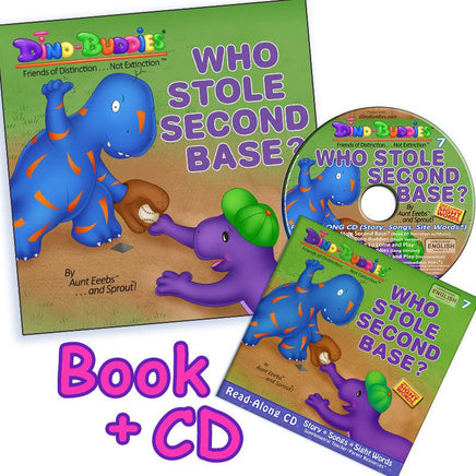Dino-Buddies®™ Book & Read-Along CD Set - Book 07 - Who Stole Second Base?