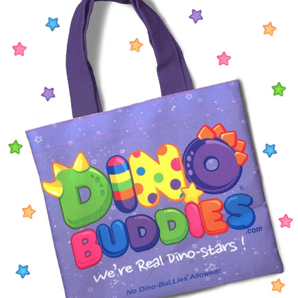 DINO-BUDDIES®™ - Tote Bag - “Dino-Buddies FUN Logo" - Purple Handle