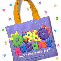 DINO-BUDDIES®™ - Tote Bag - “Dino-Buddies FUN Logo" - Yellow Handle