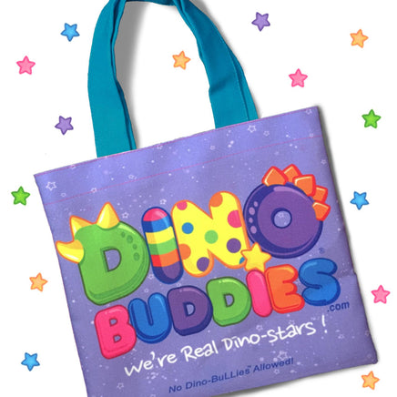 DINO-BUDDIES®™ - Tote Bag - “Dino-Buddies FUN Logo" - Blue Handle