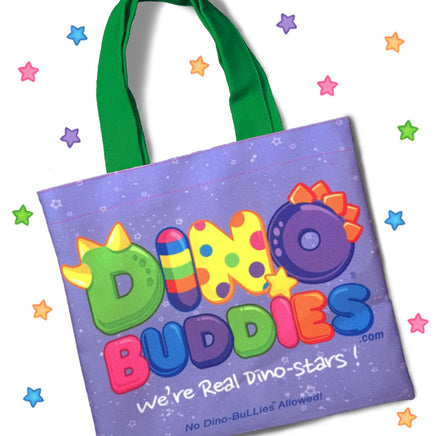 DINO-BUDDIES®™ - Tote Bag - “Dino-Buddies FUN Logo" - Green Handle