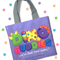 DINO-BUDDIES®™ - Tote Bag - “Dino-Buddies FUN Logo" - Grey Handle